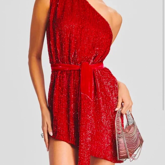 Retrotete Ella sequinned minidress-red - Picture 3 of 6
